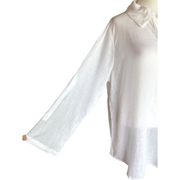 Scandal Italy Lightweight Sheer Linen Tunic Cover Up M/L Lagonlook‎ Hand-dyed - Picture 6 of 8